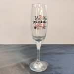 uv dtf sample on stemware