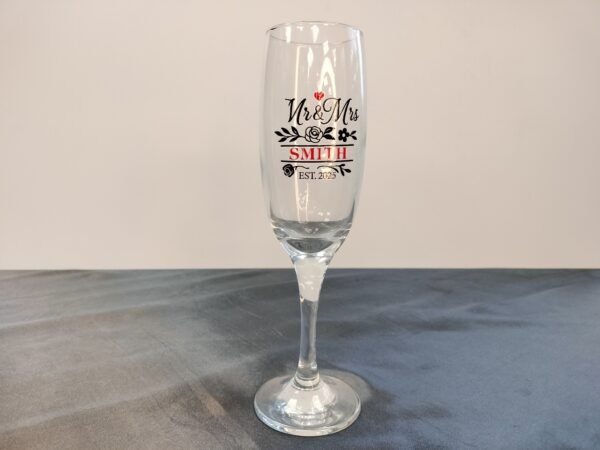 uv dtf sample on stemware