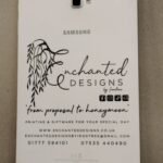 uv dtf sample on rear of tablet