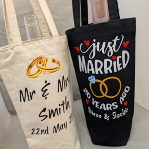 personalised wine bottle bags