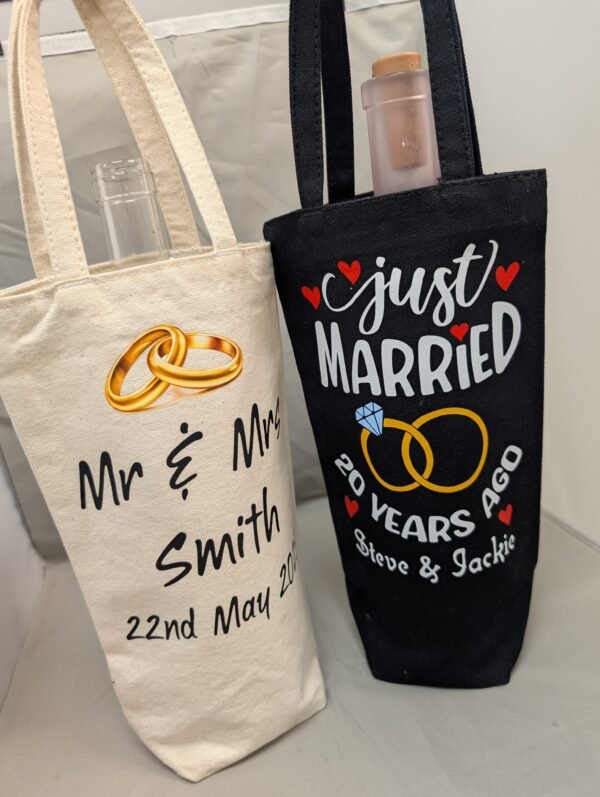 personalised wine bottle bags