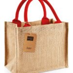 w412 natural/red jute bag