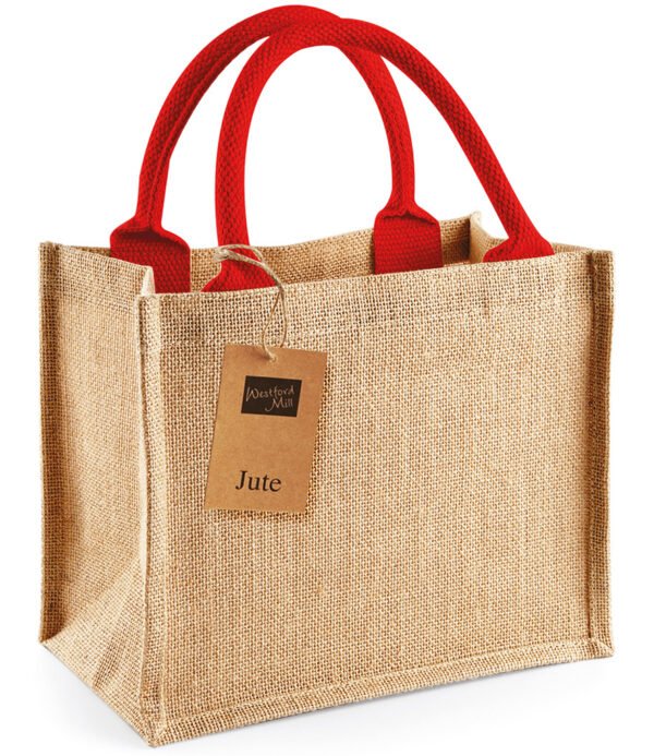 w412 natural/red jute bag