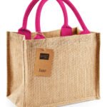w412 natural/pink jute bag