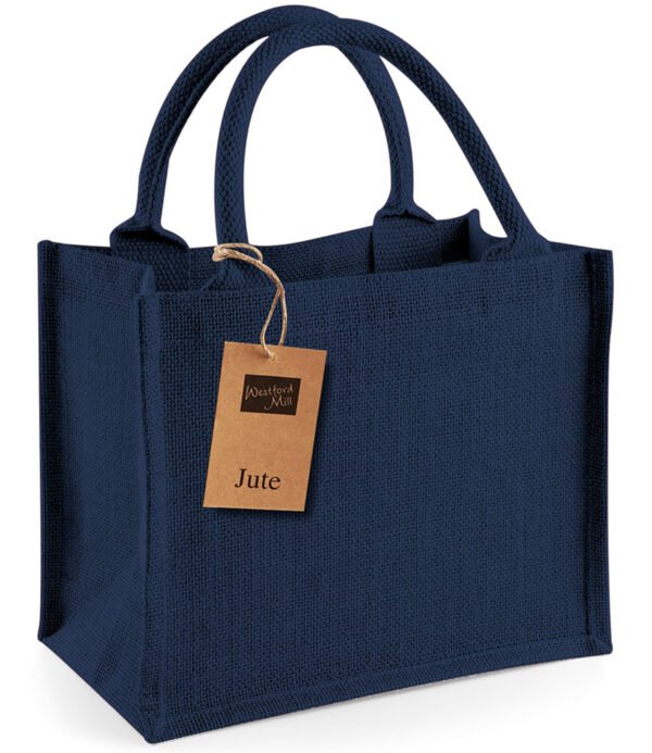w412 navy jute bag