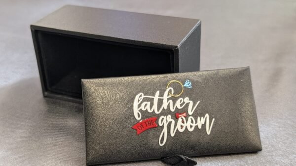 cufflink box with optional decoration