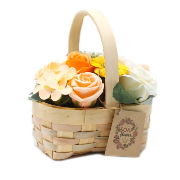 soap flower_wicker basket_orange-med