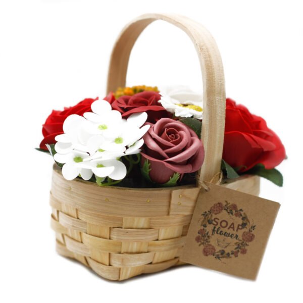 soap flower_wicker basket_red-med